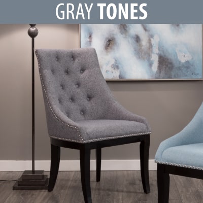 Celeste Gray Wingback Accent Chair